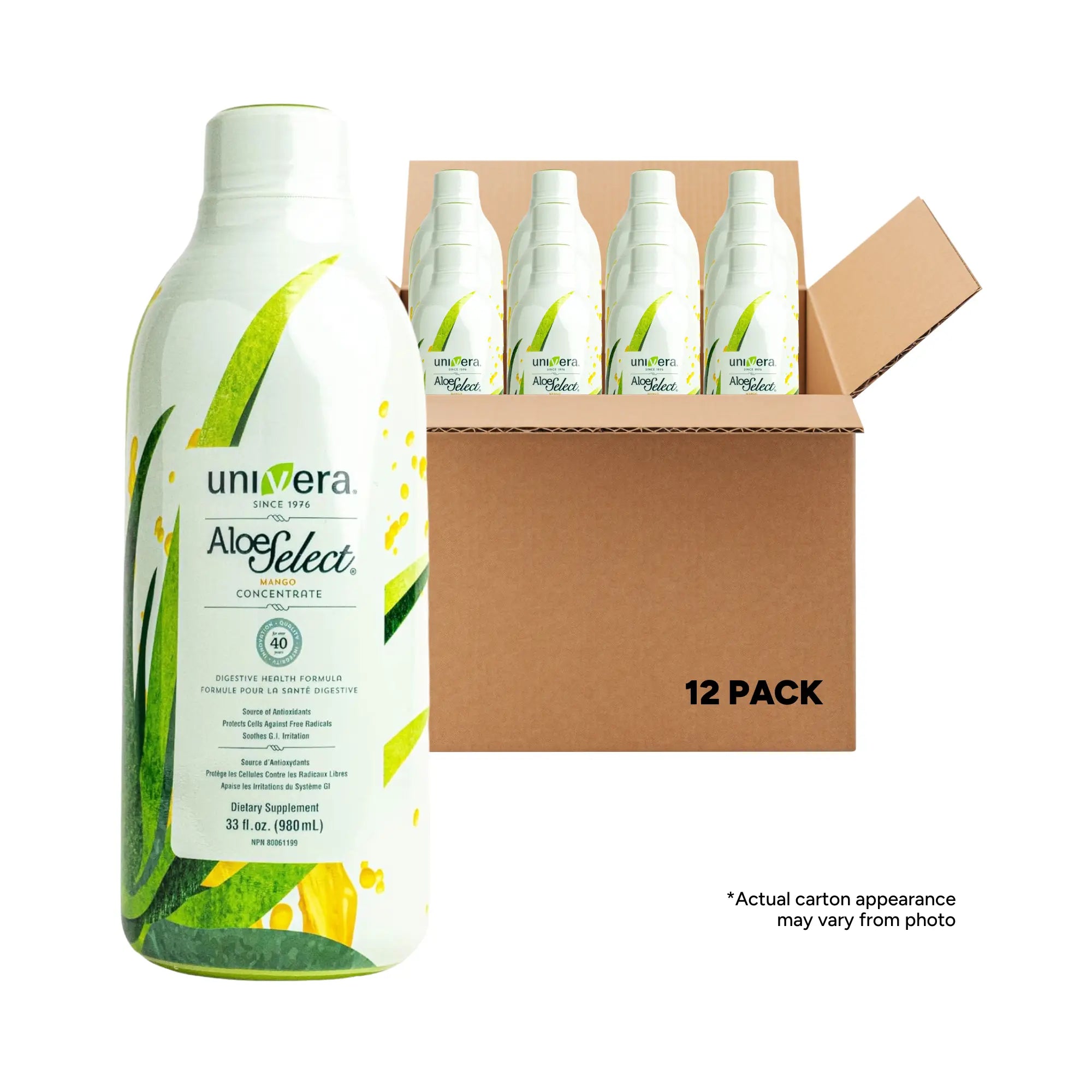 Aloe Select Mango 12 Pack Univera CA
