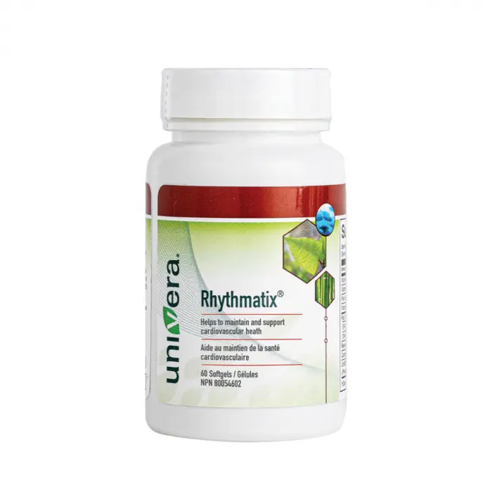 Univera Rhythmatix supplement bottle on a white background